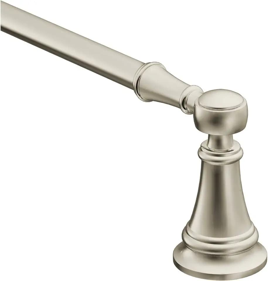 Moen YB8418NL Weymouth 18-Inch Single Towel Bar, Polished Nickel
