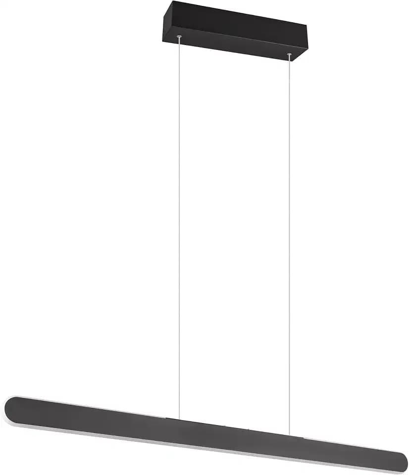 Trio Leuchten Pendelleuchte Helios 343310131, Metall Schwarz matt, inkl. 28 Watt LED, Touch Dimmer, Lichtfarbe einstellbar