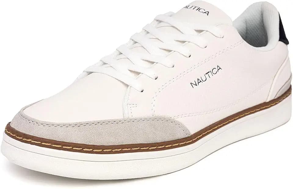 Nautica Men's Classic Lace-Up Low Top Fashion Sneaker Loafer - Stylish and Comfortable Casual Shoe