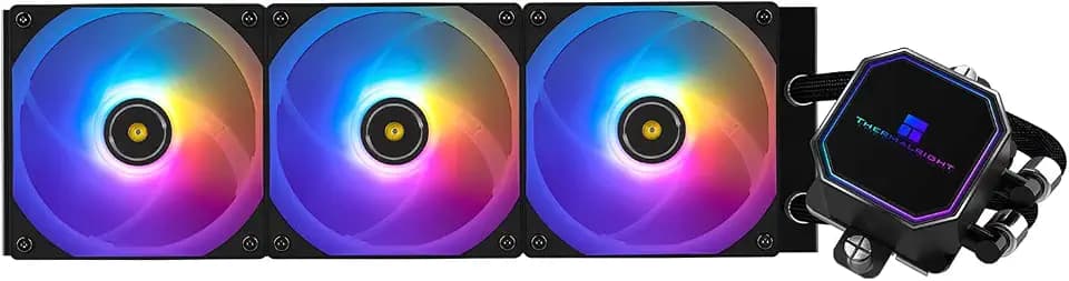Thermalright Frozen Prism 360 Black ARGB CPU Liquid Cooler,Efficient PWM Controlled Pump 3300RPM,3×TL-E12 Series PWM Fan,Water Cooling Computer Parts,for AMD AM4/AM5,Intel 1150/1156/1200/1700/2066