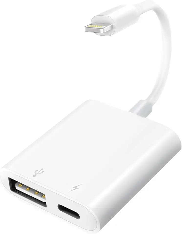 Lightning to USB Camera Adapter with Charging Port for iPhone Portable USB 3.0 Female OTG Cable for iPad to Connect Card Reader USB Flash Drive U Disk Microphone Keyboard Mouse Hubs Midi