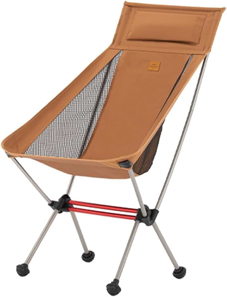 Naturehike Camping Chair, Foldable with Storage Bag, Outdoor Portable Chair for Adults, Lightweight, Supports 330lbs, Backpacking Chair for Fishing, Hiking, Beach, Lawn