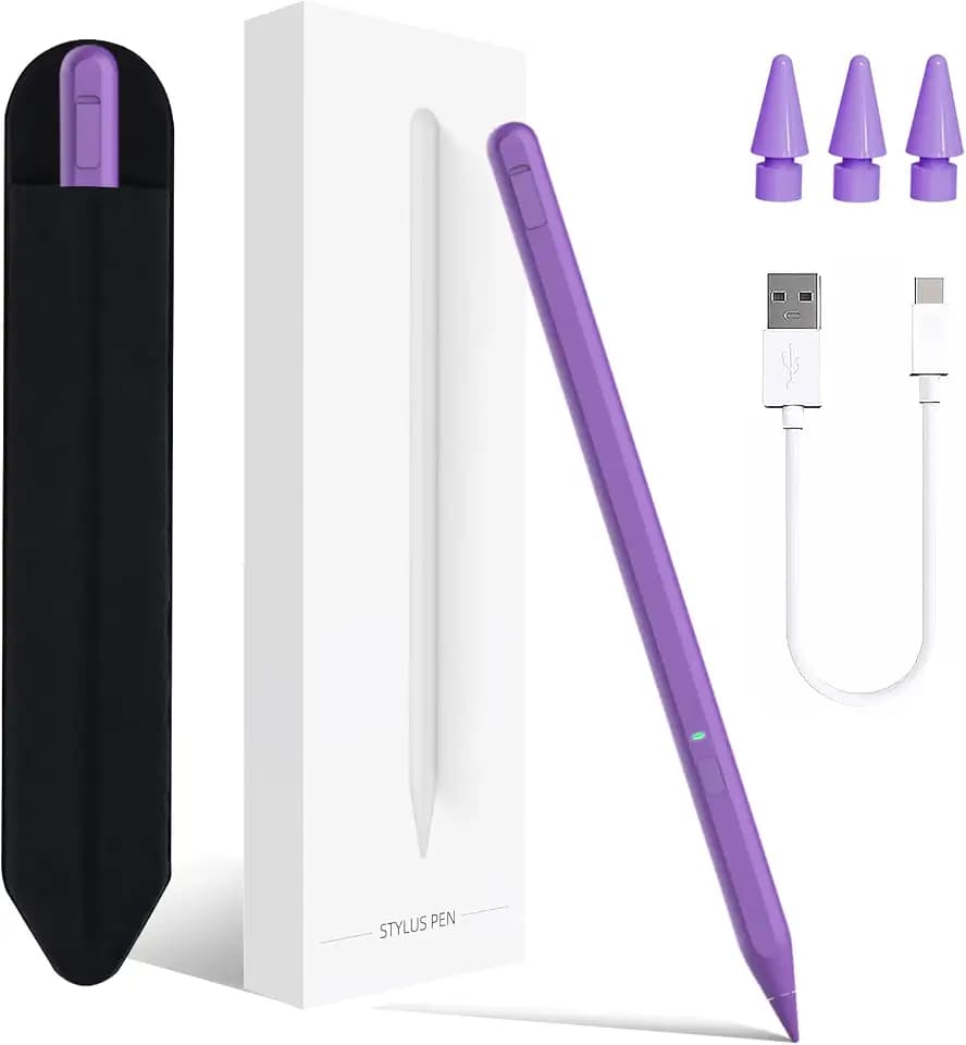 Stylus Pen for iPad 11th&10th Generation,Milikilo Pen with Pencil Holder,Palm Rejection,for Pad Air11&13"(M3/M2), Pro 11"&13"(M4),Pad 6-11th,Pro 11"/12.9 ", Air 3/4/5, Mini 5/6