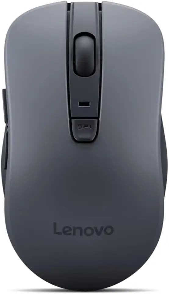 Lenovo WL310 Bluetooth Silent Mouse, Ergonomic, Adjustable DPI, Silent Clicks, Bluetooth 5.0, Portable for Windows, Mac, and Chromebook, Grey