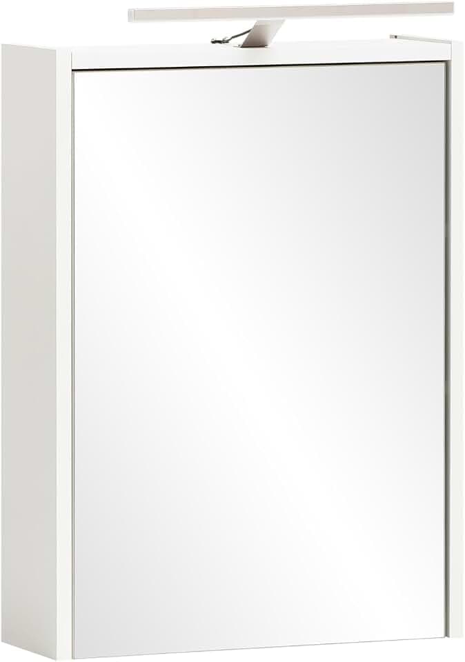 Schildmeyer Spiegelschrank Katta 158780, weiß matt, 43,5 x 16 x 64 cm