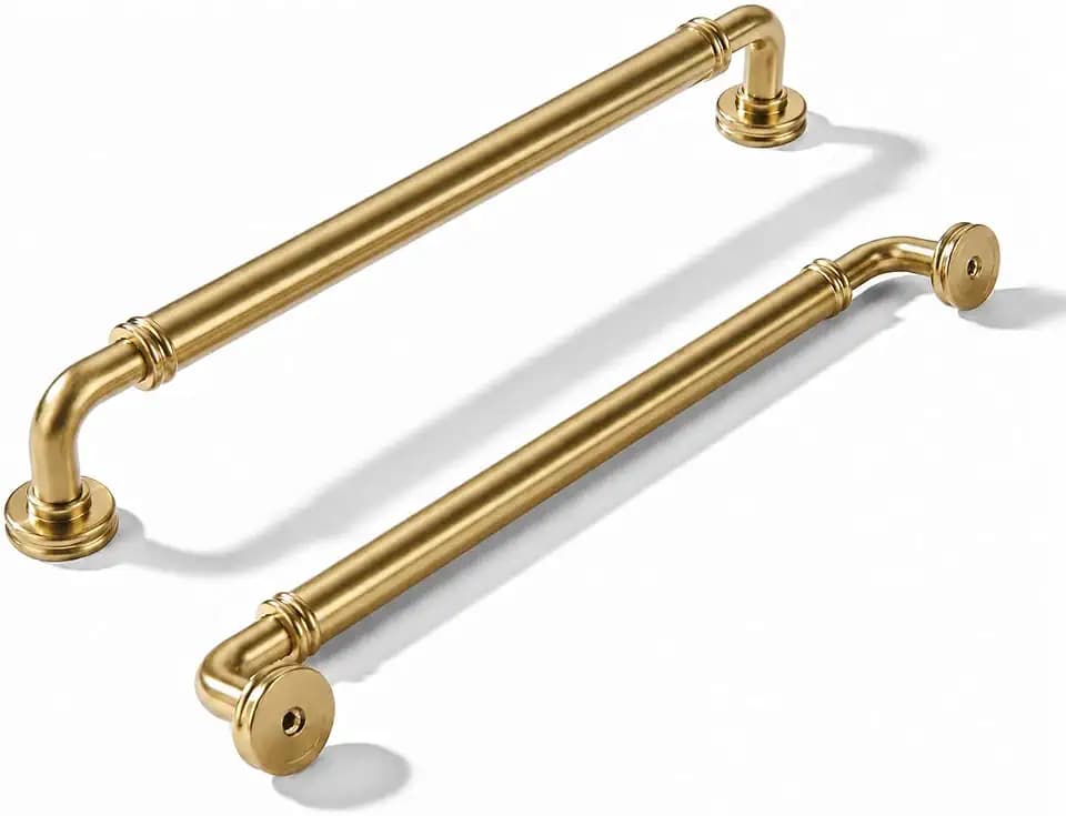 khtumeware 5 Pack 10 Inch Solid Zinc Alloy Champagne Bronze Cabinet pulls