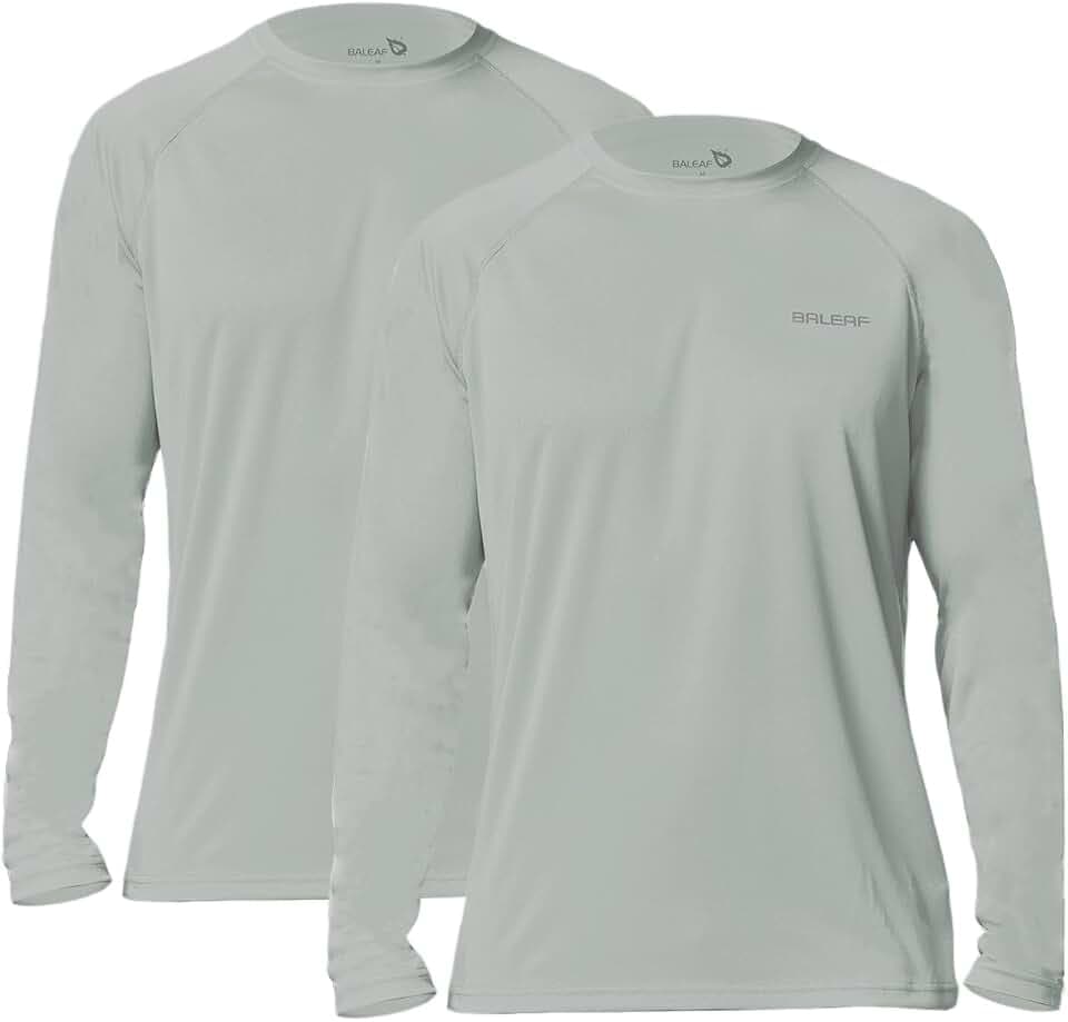 baleaf UV Shirt Herren Wasser UV-Schutz UPF 50+ Rashguard Sonnenschutz Langarm Shirt