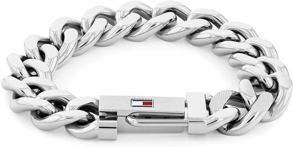 Tommy Hilfiger Jewelry Gliederarmband für Herren aus Edelstahl mit der Ikonischen Tommy Hilfiger-Flagge