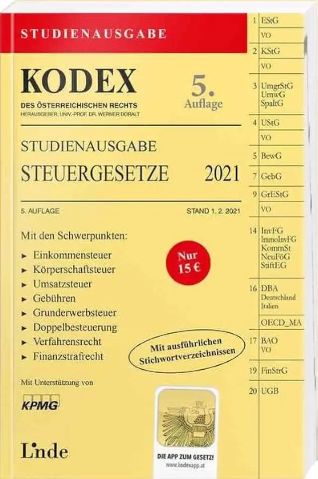 KODEX Studienausgabe Steuergesetze 2021: Studienausgabe (Kodex des Österreichischen Rechts)