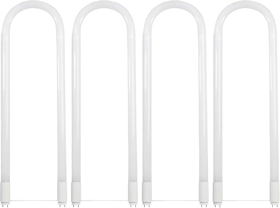 Feit Electric T8 U-Bend LED Tube Light, 15 Watts, Replaces 32W FB32T8 Fluorescent U-Bend, 2100 Lumens, Cool White 4000K, Type A+B Direct Replacement or Ballast Bypass, G13 Base, 50,000 Hours, 4-Pack