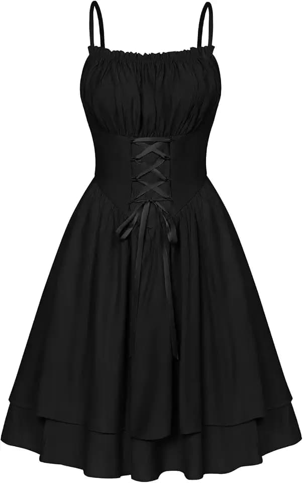 Scarlet Darkness Corset Mini Sundress Chiffon Homecoming Dress for Women
