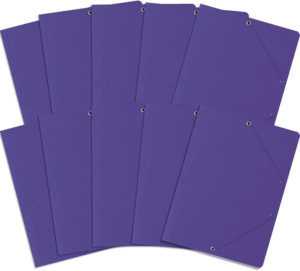 Einschlagmappe/Sammelmappe mit Gummi A4 Bantex, A4, 10 Stück-Packung Violett, 400087828