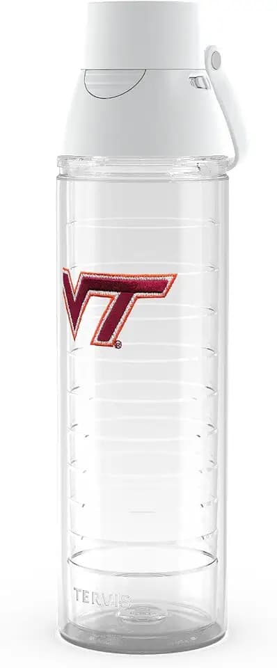 Tervis Venture Lite Virginia Tech Hokies - Primary Logo Made in USA Double Walled Insulated Tumbler Travel Cup Keeps Drinks Cold & Hot, 24oz Water Bottle, Classic