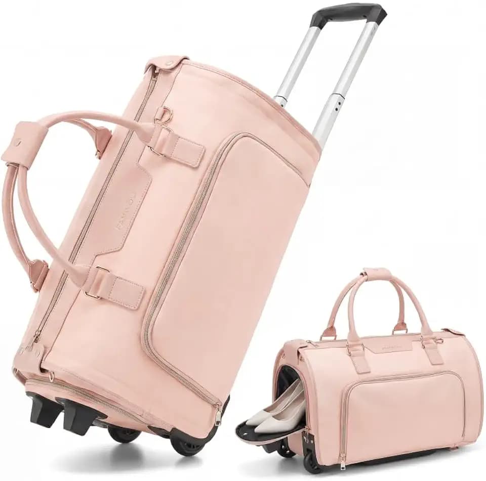 Fanwoli Carry-On Rolling Garment Bag with Wheels, Suit Travel Bag