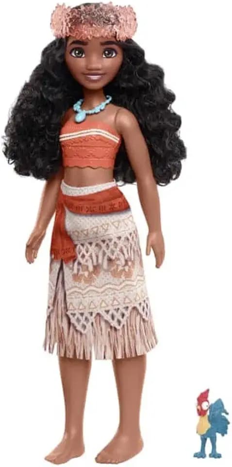 Disney Princess Toys HLW36 Moana-Modepuppe mit HEI HEI-Figur und Zubehör, inspiriert vom Disney Film, HLW36