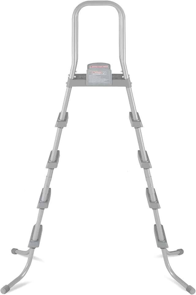 Bestway 52" Steel Above Ground Swimming Pool Ladder No-Slip Steps (Open Box)