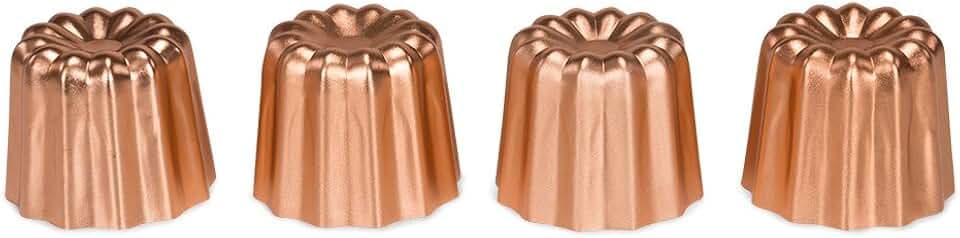 Canelé-Backformen-Set 4010 kupfer 4-teilig 4,5 cm