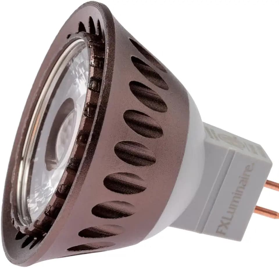 FX Luminaire MR16 LED Bulb, Low Voltage 12V Landscape Light for Outdoor Fixtures, Halogen Replacement 20W Equivalent, 60° Wide Flood Beam, 3000K Soft White, 3W, Luxor Compatible
