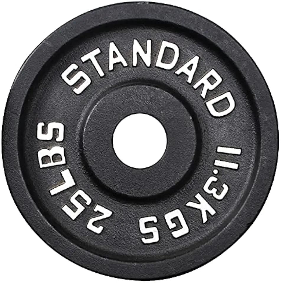 BalanceFrom Sporzon! Cast Iron Plate Weight Plate for Strength Training, Weightlifting and Crossfit, Single