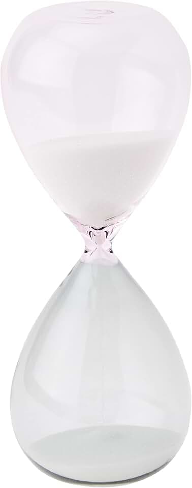 TFA Dostmann Sanduhr 15 Minuten, 18.6009.02.40, aus Glas, Timer, Tischdekoration, Zeitmesser, grau-rosa, Sand, (L) (B) 73 x (H) 190 mm