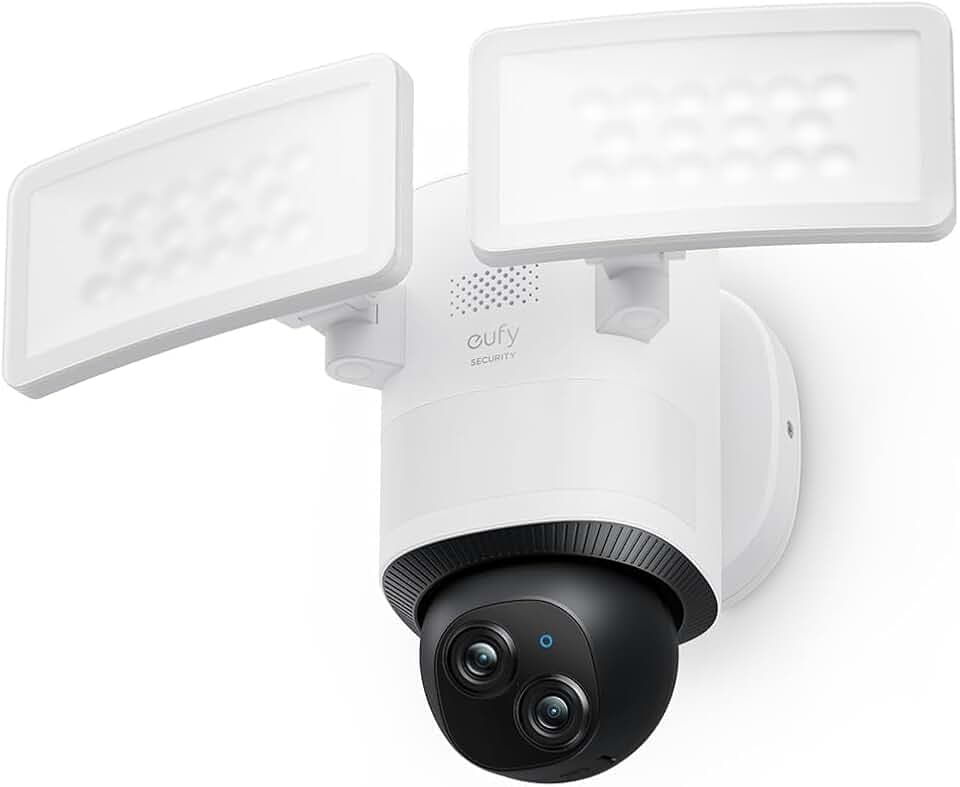 eufy Security Floodlight Camera E340, Dual-Lens, 360° Coverage, 8X Zoom