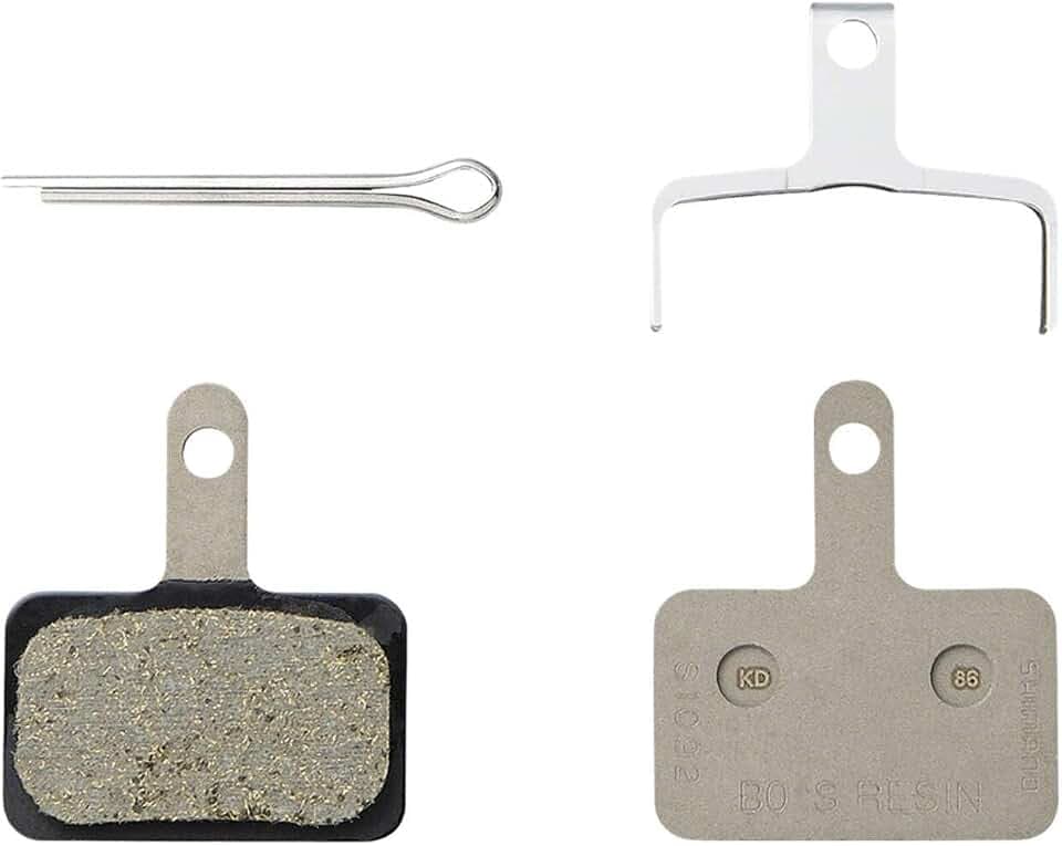 Shimano B05S-RX Bike Disc Brake Pad and Spring - Resin Compound, Stainless Steel Back Plate