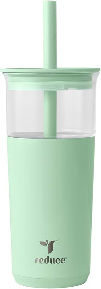 REDUCE Aspen - 20oz Vacuum Insulated Glass Tumbler - Extra Wide Straw & Lid