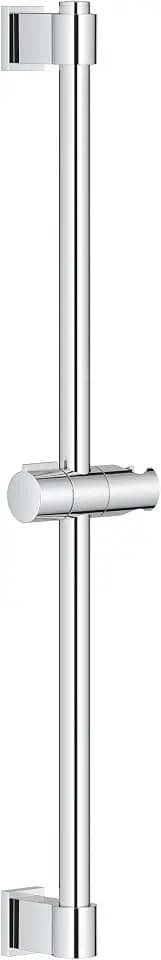 GROHE Vitalio, Duschstange 60cm ohne Bohren (oberes Befestigungselement verstellbar, mit Gleiter & Gelenkstück, zum Kleben oder Bohren, inkl. Schrauben & Dübel, ohne Kleber), chrom, 27724001
