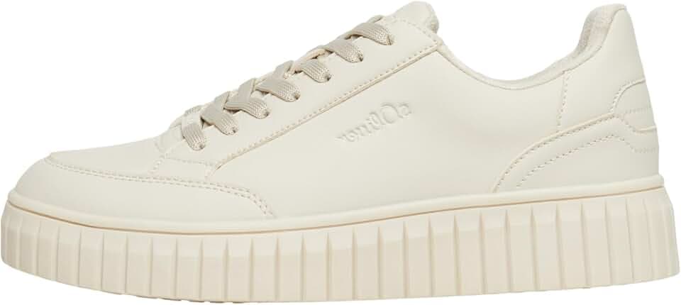 s.Oliver Damen Sneaker – Plateau-Sohle, Logo-Platte, Schnürung