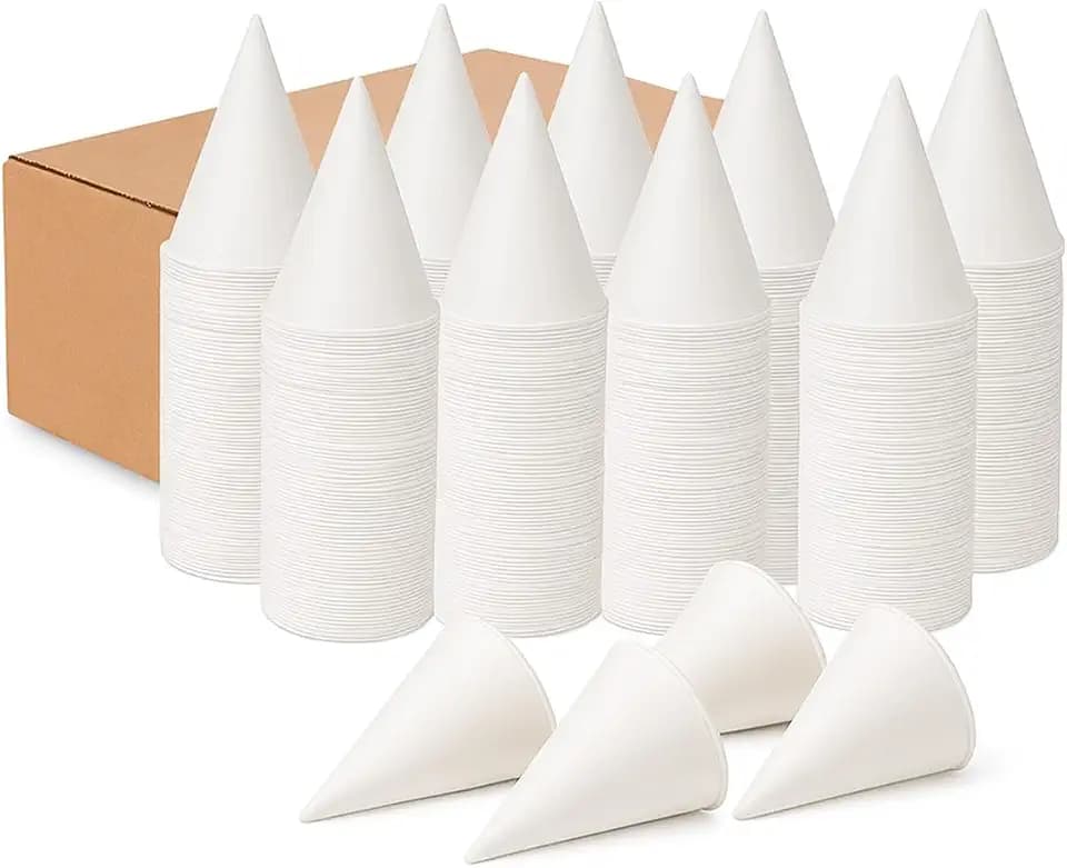 Paper Snow Cone Cups Bulk (Pack of 800-4.5 Oz) Paper Cone Cups for Water Cooler Dispenser, Leak-Proof, Snowcone 4.5 oz, Snow Ideal for Events, Quick Hydration & Efficient Cleanup