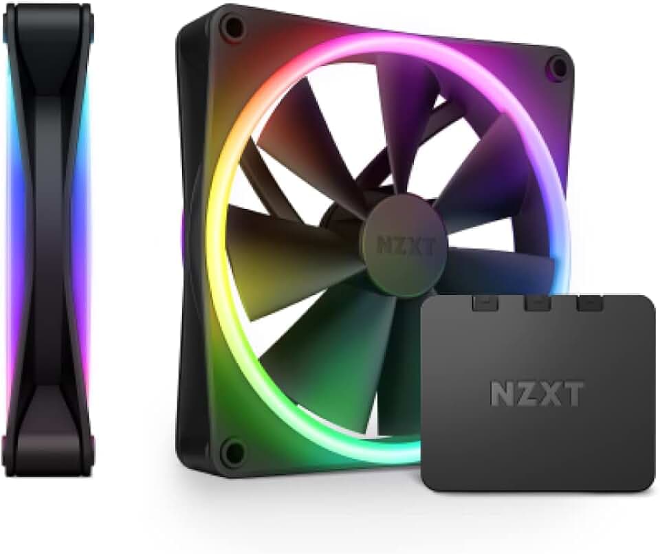 NZXT F140 RGB Duo Twin Pack - 2x 140mm RGB-Lüfter + Hub - Schwarz