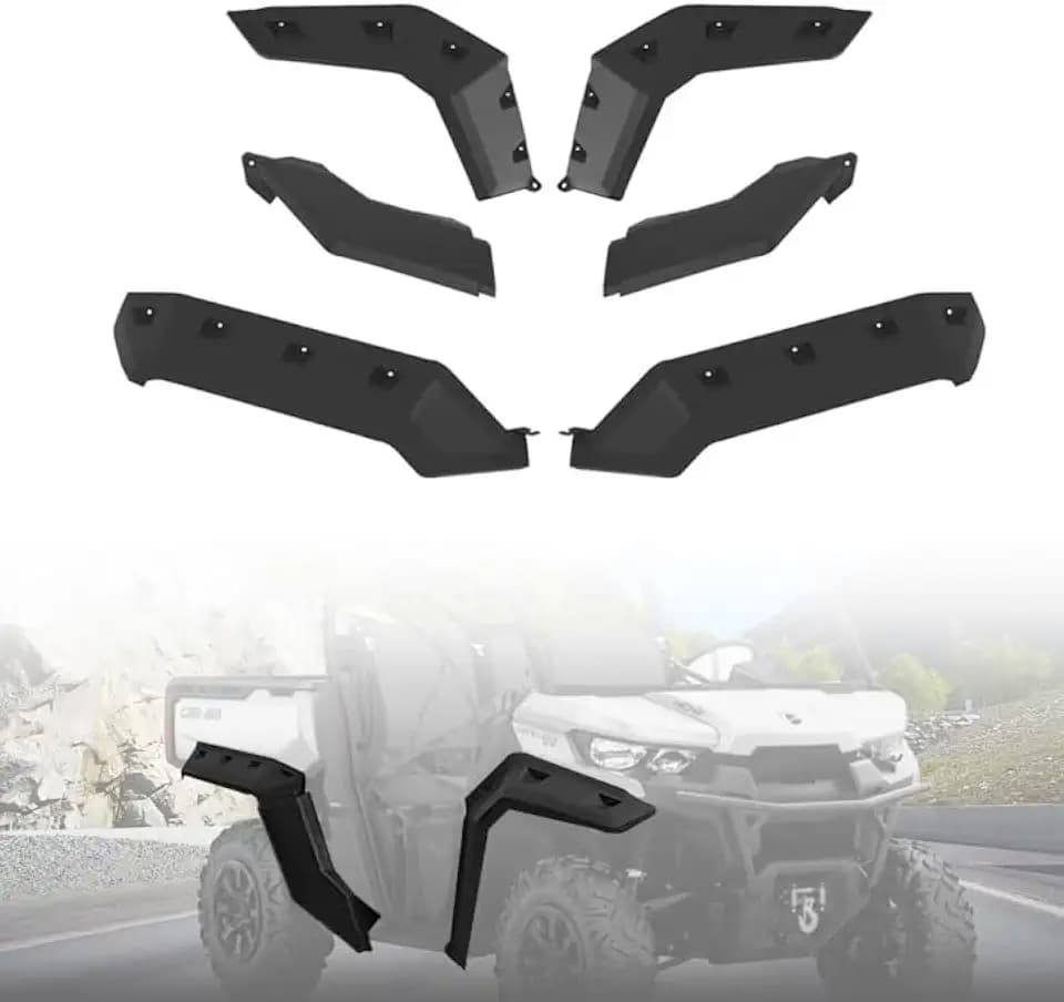 Sport Fender Flares for 2016-2026 Can-Am Defender HD5/7/8/9, 6PCS