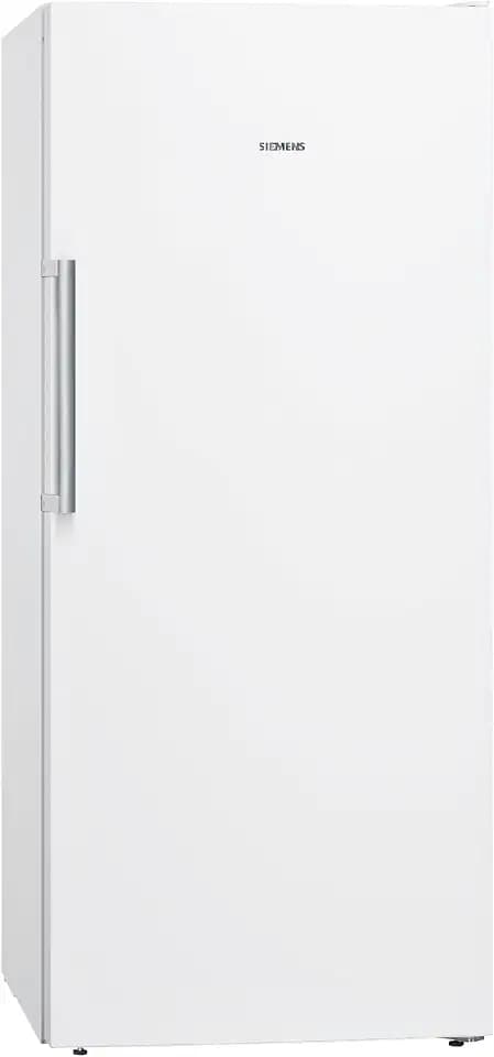 Siemens GS51NAWCV iQ500 Freistehender Gefrierschrank, 161 x 70 cm, 289 L, noFrost nie wieder abtauen, bigBox Platz für großes Gefriergut, varioZone flexible Glas- und Schubladen, Weiß