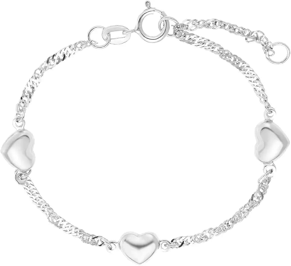 Amor Armband 925 Sterling Silber Mädchen Kinder Armschmuck, Silber, Kommt in Schmuck Geschenk Box