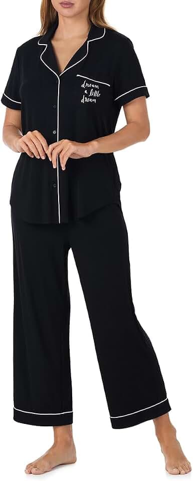 kate spade new york Short Sleeve Cropped Pant PJ Set