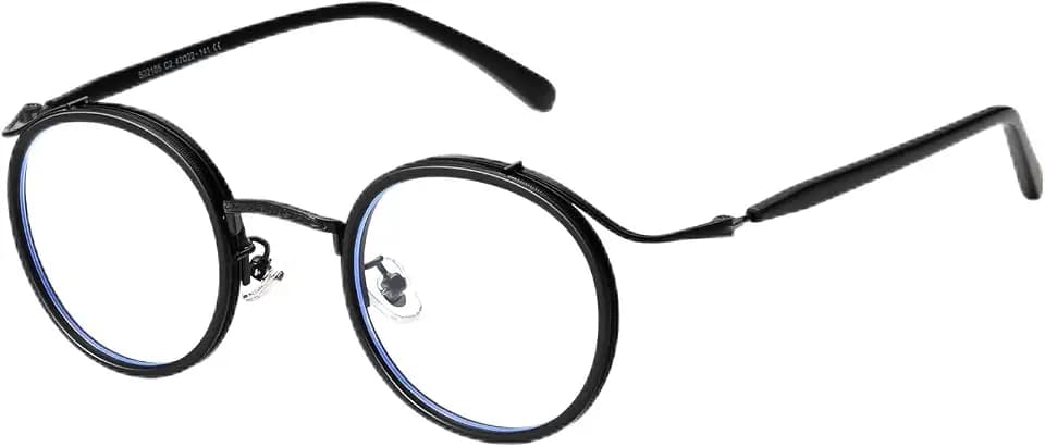 Dollger Round Blue Light Blocking Glasses, Retro Cool Computer Smell Frames