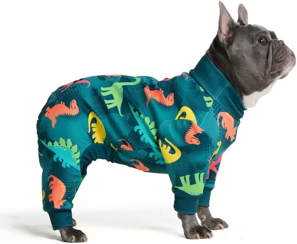 Spark Paws Dog Pajamas - Stretch Onesie Recovery Full Leg Surgery Suit PJS