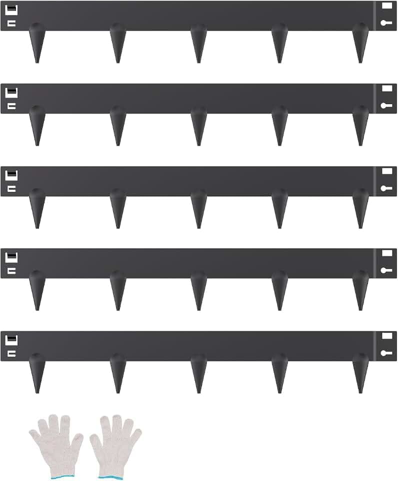 VEVOR Steel Landscape Edging, 5 Packs 39 x 3 in Rust-Resistant Metal Landscape Edging, Bendable Garden Edging Border, Heavy Duty Lawn Edging, Easy-to-Install, Flower Bed Yard Pathway Divider Black