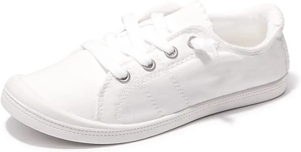Women's Slip-On Canvas Sneakers, Low Top Walking Shoes