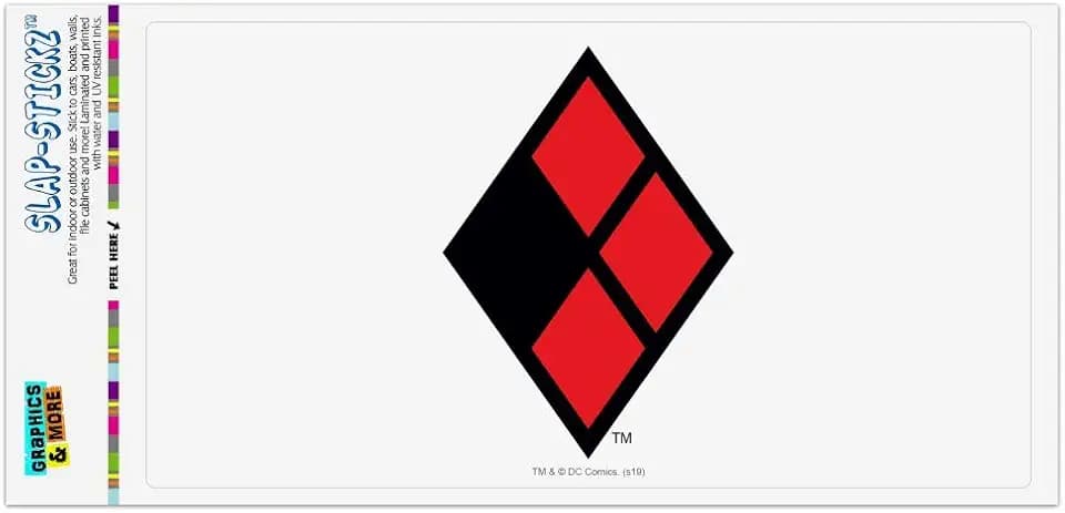 Harley Quinn Diamond Logo Automotive Car Window Locker Bumper Sticker