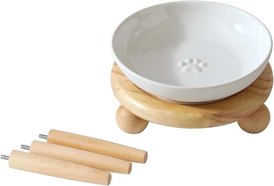 Havniva Elevated Cat Bowls, Cat Food and Water Bowl Set, Ceramic Cat Bowl