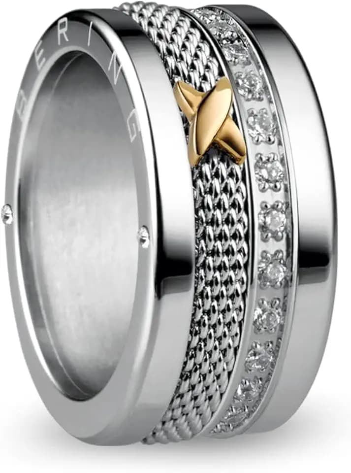 BERING Damen Ring in glänzendem silber - Arctic Symphony Collection aus Edelstahl - Themse