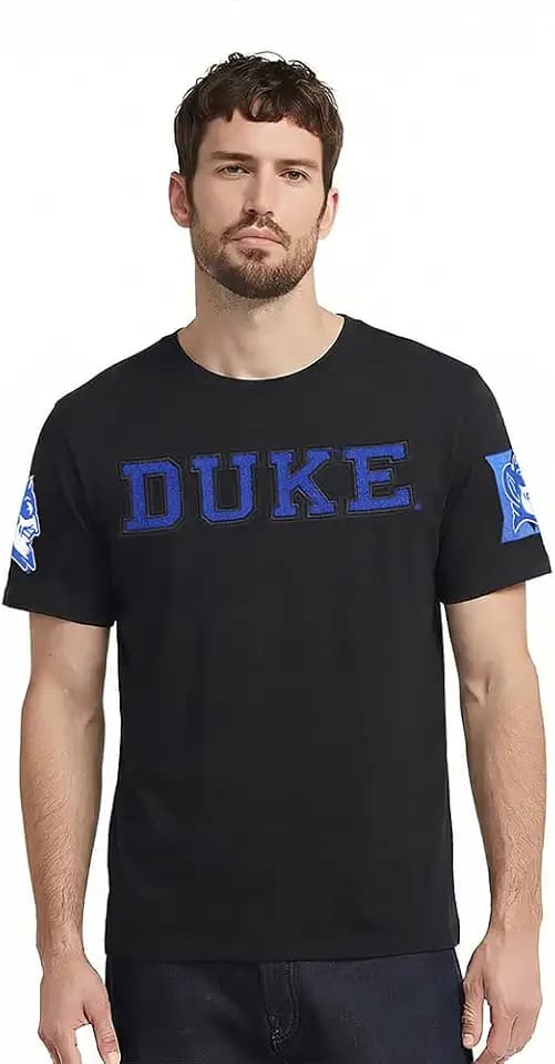 Pro Standard Mens Duke University Classic Chenille Short Sleeve Tee Black L