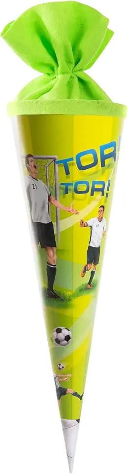 goldbuch 93 578 Geschwistertüte Fußballer, Schultüte 35 cm Ø 11,5 cm, Grün