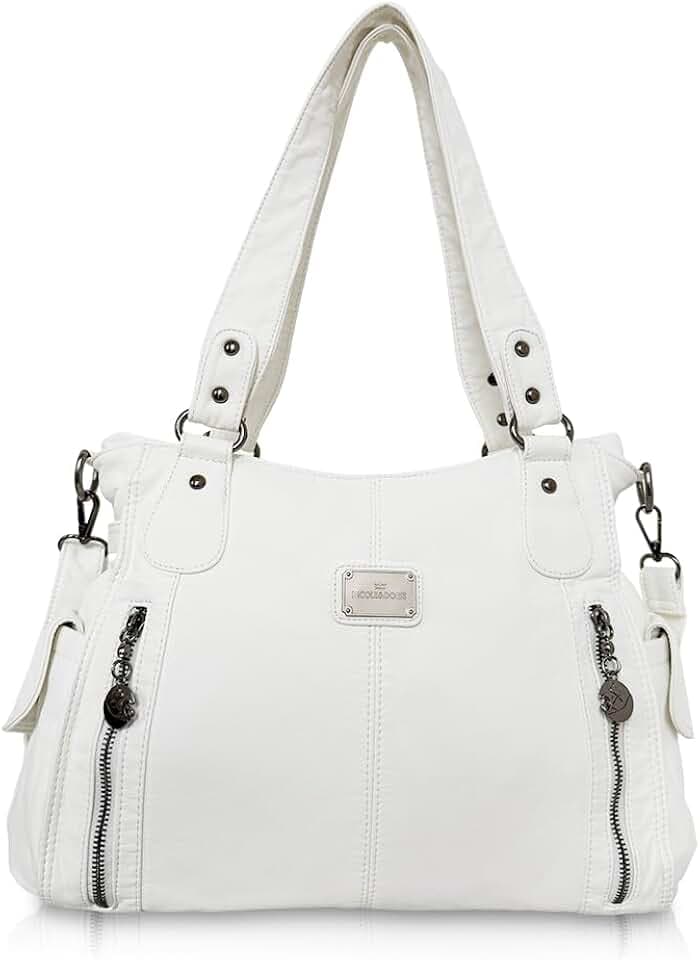 NICOLE & DORIS Women Hobo bags shoulder bags Washed Leather Totes Crossbody with Multiple Compartments