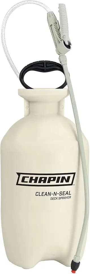 CHAPIN 25020 2-Gallon Clean 'N Seal Poly Deck Sprayer for Deck Cleaners and Transparent Stains and Sealers, 2-Gallon (1 Sprayer/Package)