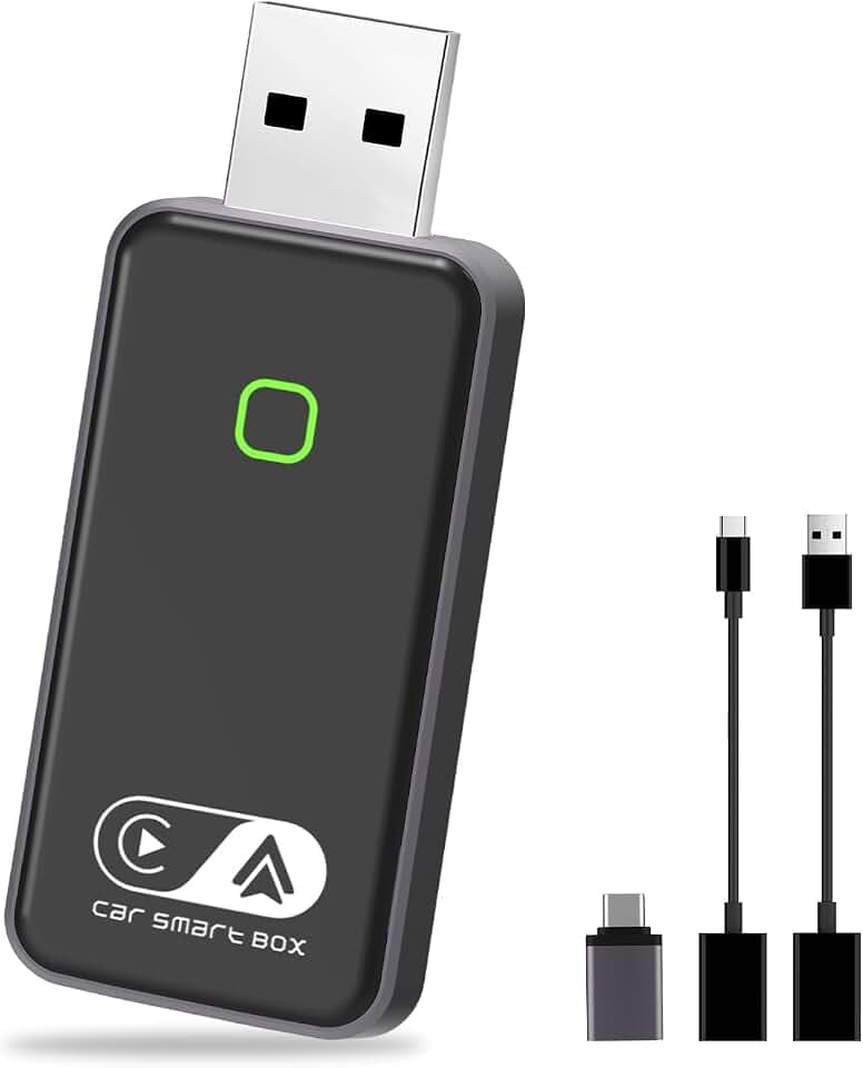 2024 CarPlay Wireless iOS & Android Auto Wireless Adapter [2-in-1], Adapter Konvertieren Sie Wired in Wireless Android Auto Wireless für Auto mit Carplay oder Android Auto, automatische Verbindung