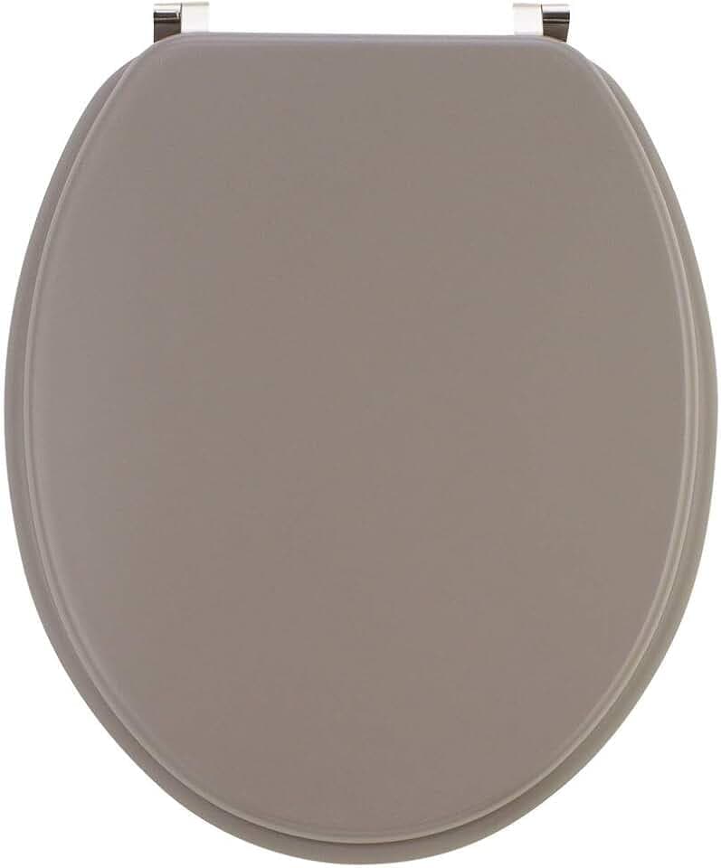 Wirquin Colors Line 20717957 WC-Sitz, matt, Taupe | MDF, Scharniere aus Edelstahl, U-Form