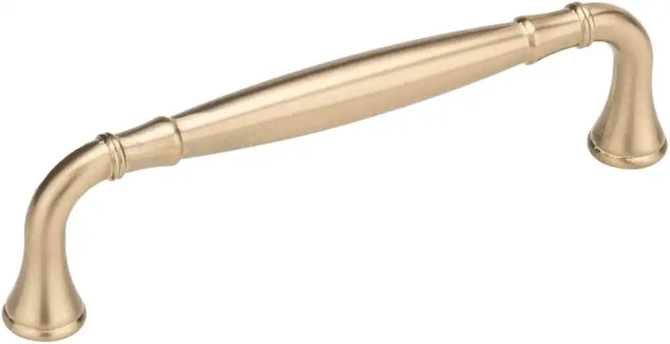 Richelieu Hardware BP790128CHBRZ Candiac Collection 5 1/16-inch (128 mm) Center-to-Center Champagne Bronze Traditional Curved Cabinet and Drawer Pull Handle for Kitchen, Bathroom, and Furniture