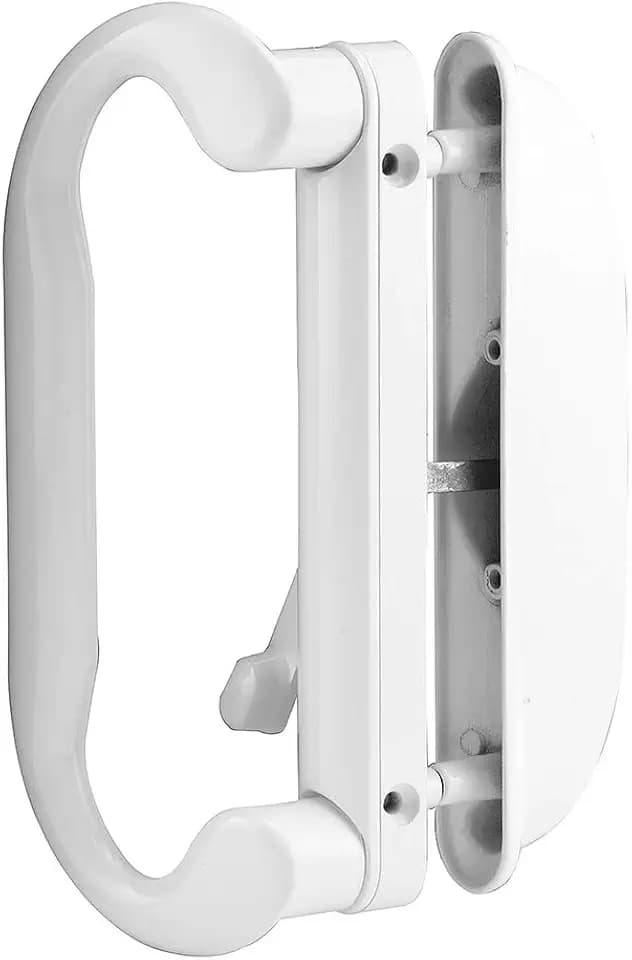 Prime-Line C 1277 Diecast, White, Patio Door Handle Set, Square Drive Center Lever, Used for Roto (Single Pack)